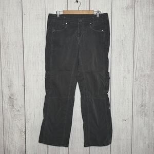 Kuhl Womens Regular Gray Cargo Utility Hiking Pants Outdoor, sz 12 (34x31)